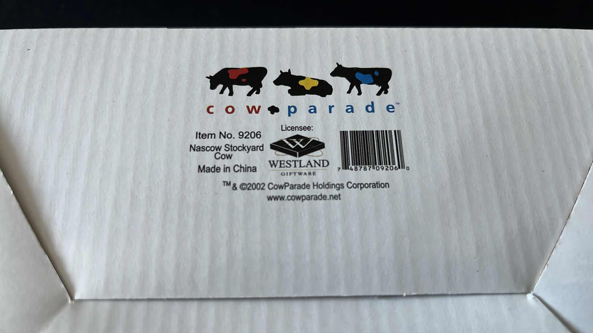 Photo 7 of WESTLAND GIFTWARE COW PARADE NASCOW STOCKYARD COW FIGURINE 2002 (9206)