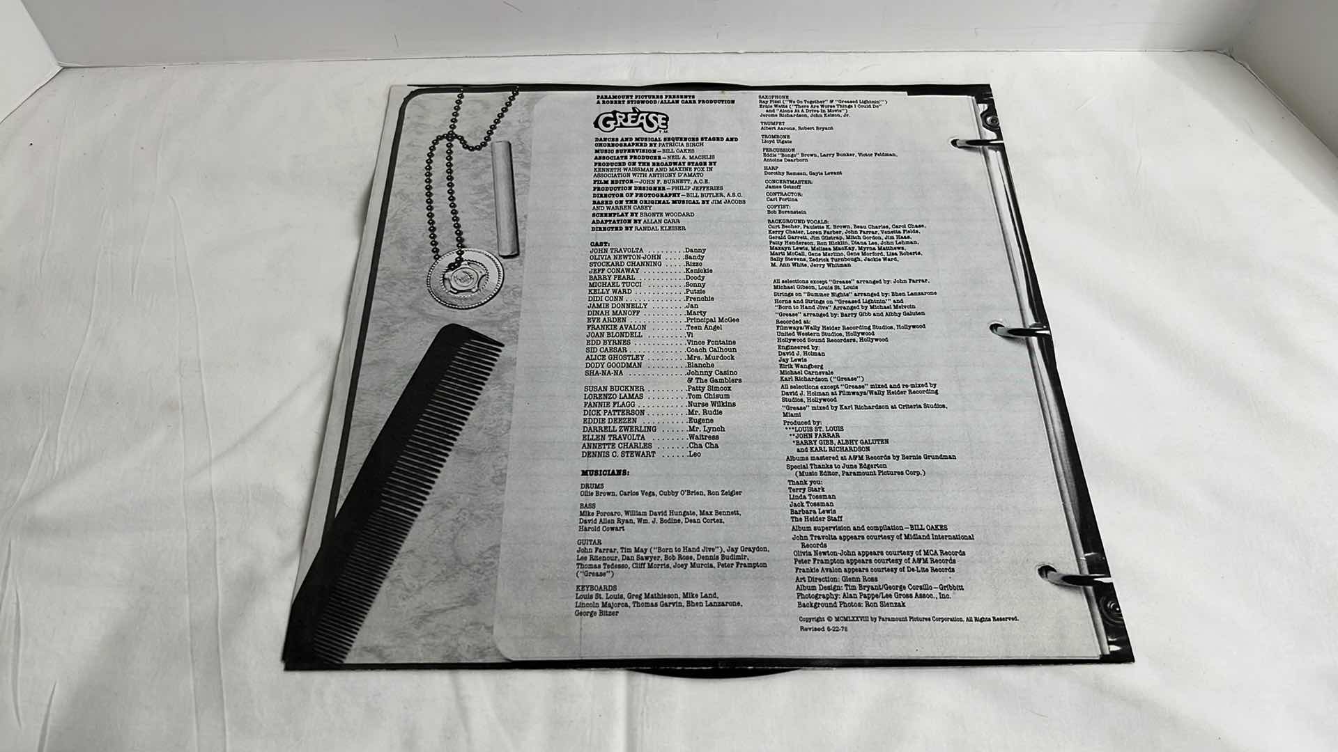 Photo 10 of GREASE THE ORIGINAL SOUNDTRACK 1978 VINYL ALBUM 