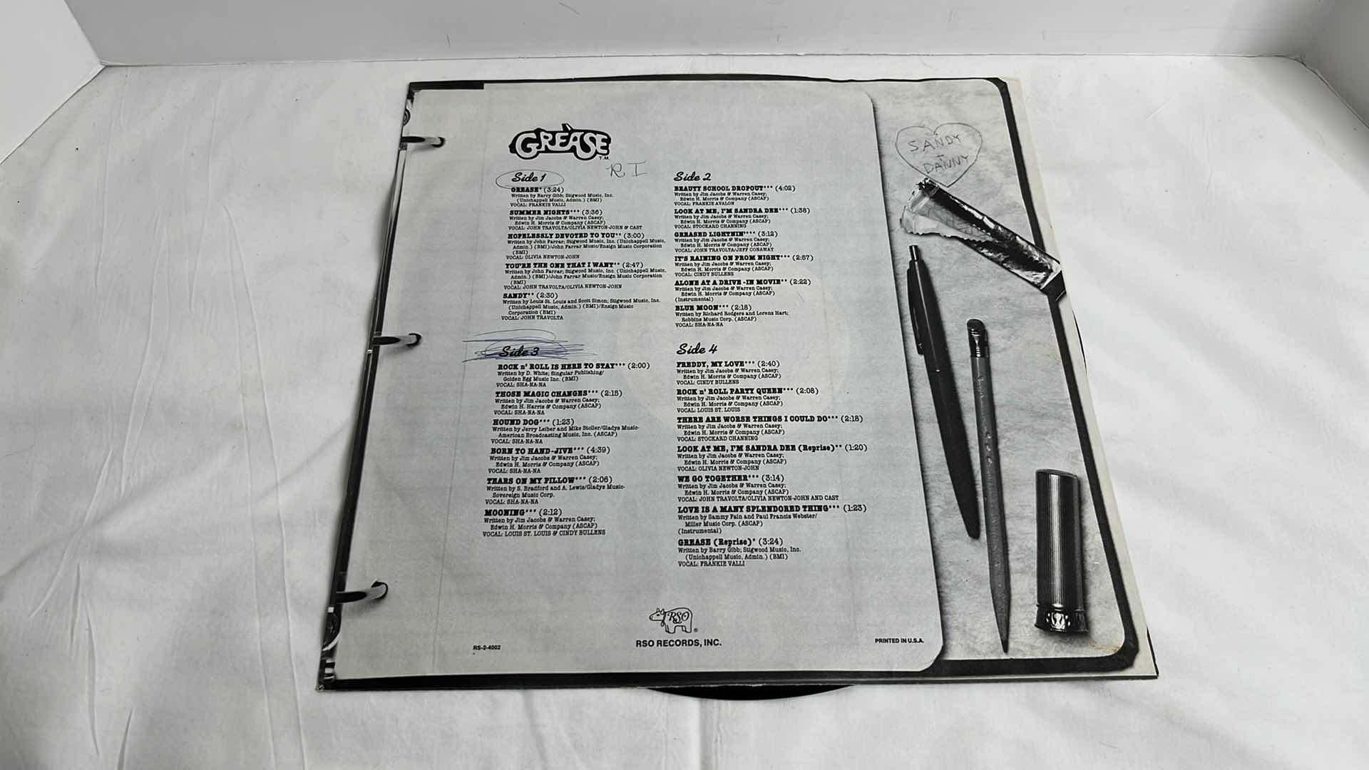 Photo 5 of GREASE THE ORIGINAL SOUNDTRACK 1978 VINYL ALBUM 