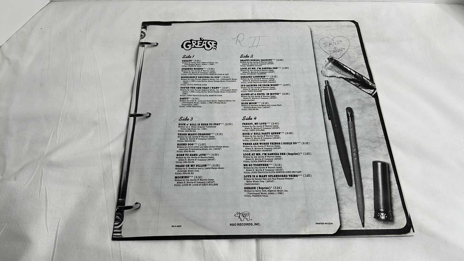 Photo 9 of GREASE THE ORIGINAL SOUNDTRACK 1978 VINYL ALBUM 