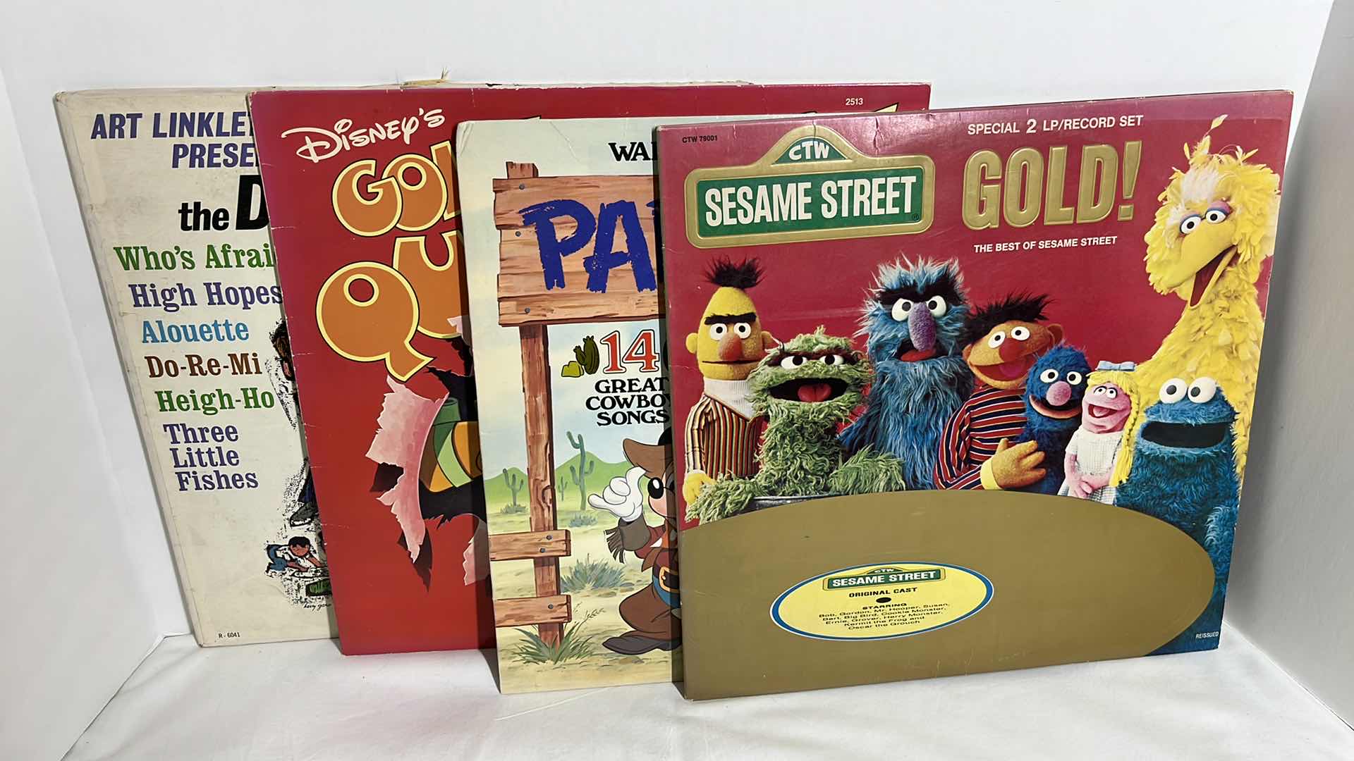 Photo 1 of DISNEY, SESAME STREET AND ART LINKLETTER VARIOUS VINYL ALBUMS (4)