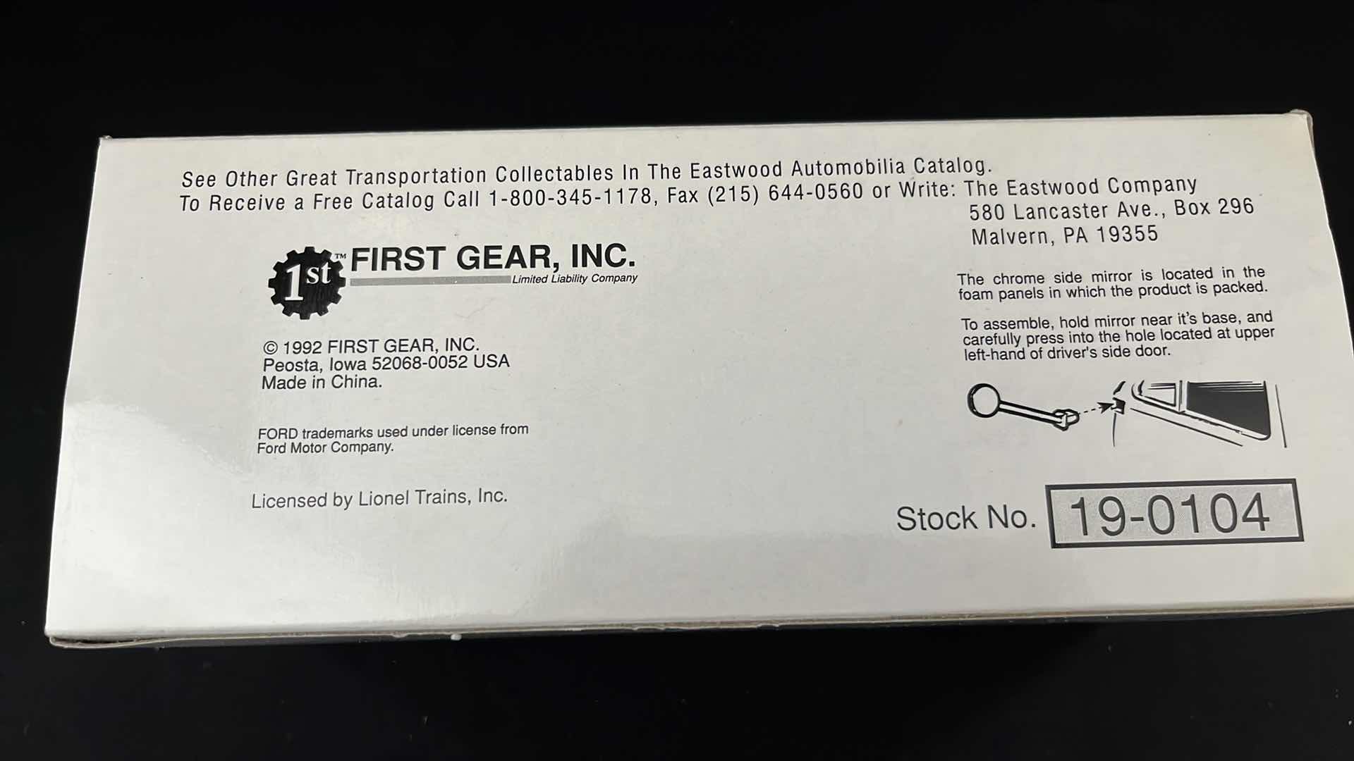 Photo 8 of FIRST GEAR INC, EASTWOOD AUTOMOBILIA TRANSPORTATION COLLECTIBLES LIONEL ELECTRIC TRAINS 1951 FORD F-6 STOCK NO 19-0104