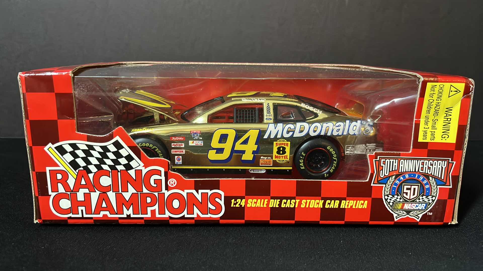 Photo 1 of RACING CHAMPIONS NASCAR 50TH ANNIVERSARY DIE CAST MCDONALDS RACING CAR, 1998