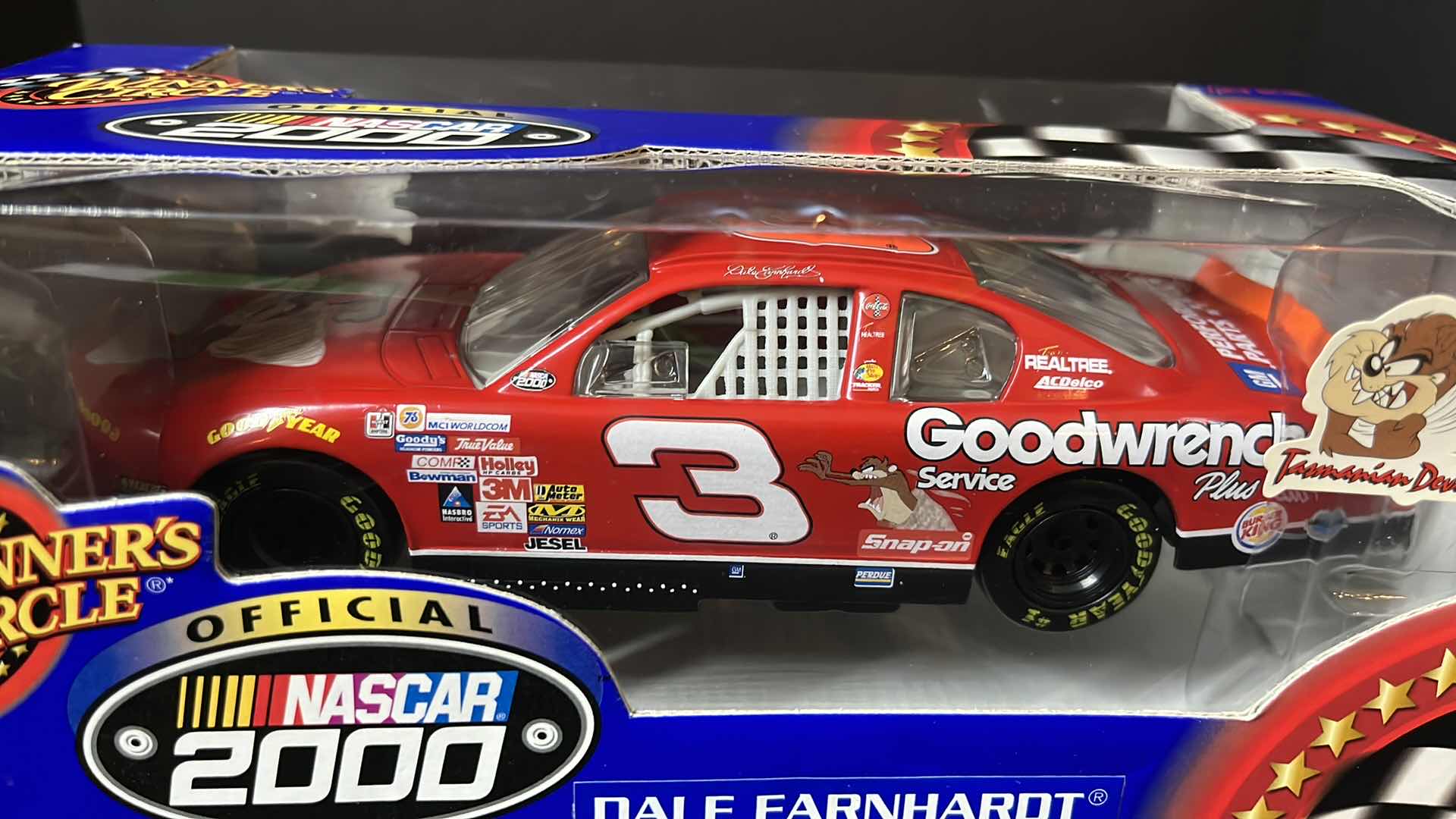 Photo 2 of HASBRO WINNERS CIRCLE NASCAR  DALE EARNHARDT TAZMANIAN DEVIL DIE CAST RACING CAR, 2000 (STOCK NO 55510)