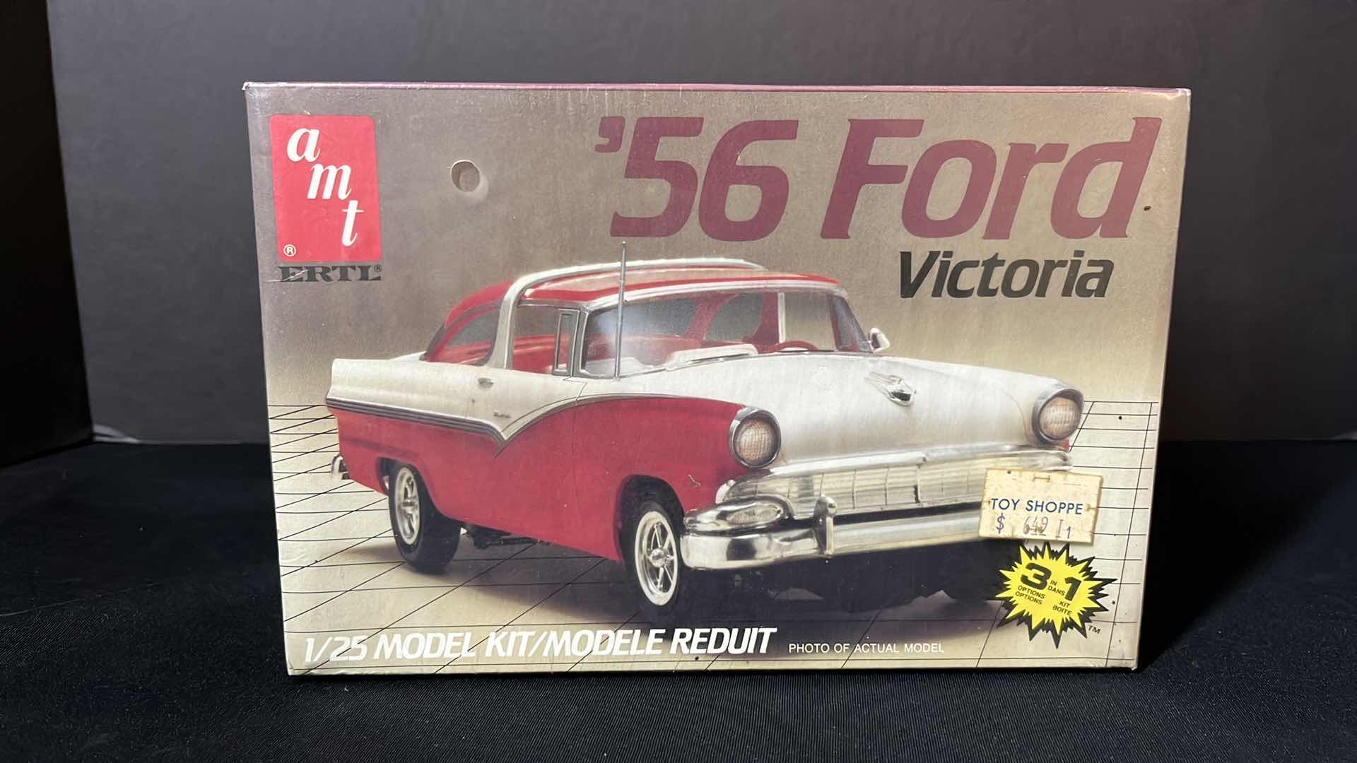 Photo 1 of ERTL AMT 1:25 3-IN-1 MODEL KIT 1956 FORD VICTORIA (#6547), SEALED BOX