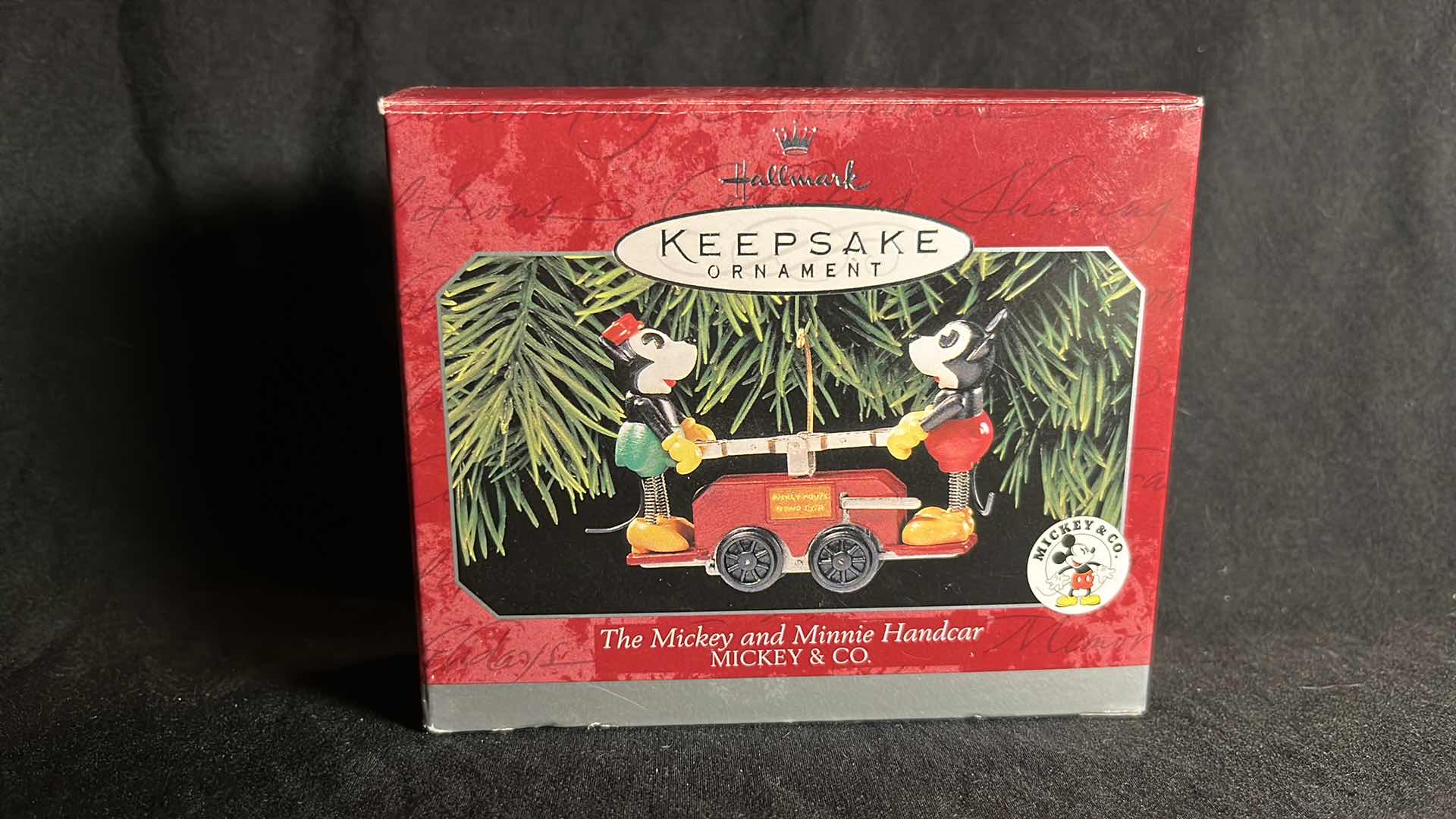 Photo 1 of HALLMARK LIONEL TRAIN HANDCRAFTED MICKEY & CO. KEEPSAKE ORNAMENT THE MICKEY AND MINNIE HANDCAR 1998 (QXD4116)