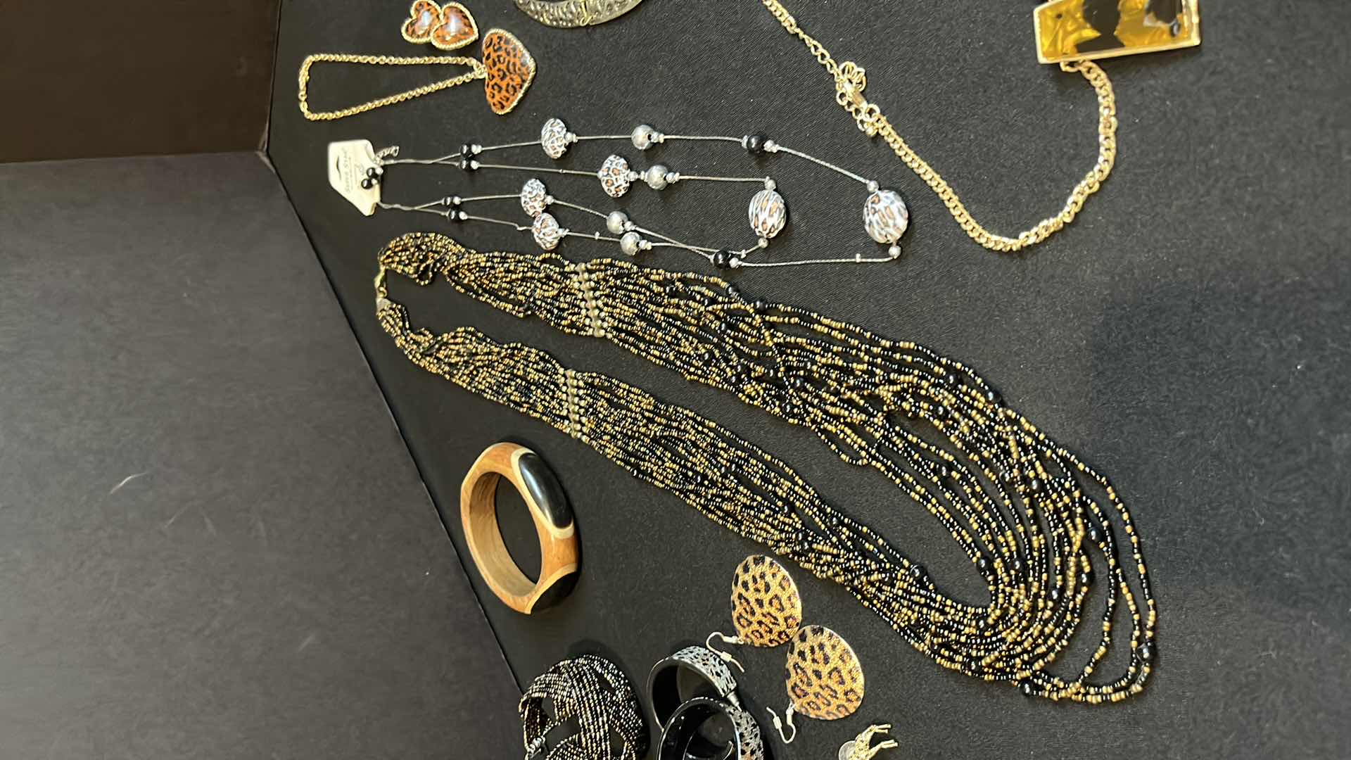 Photo 5 of LEOPARD THEMED COSTUME JEWELRY AND HANGING JEWELRY ORGANIZER