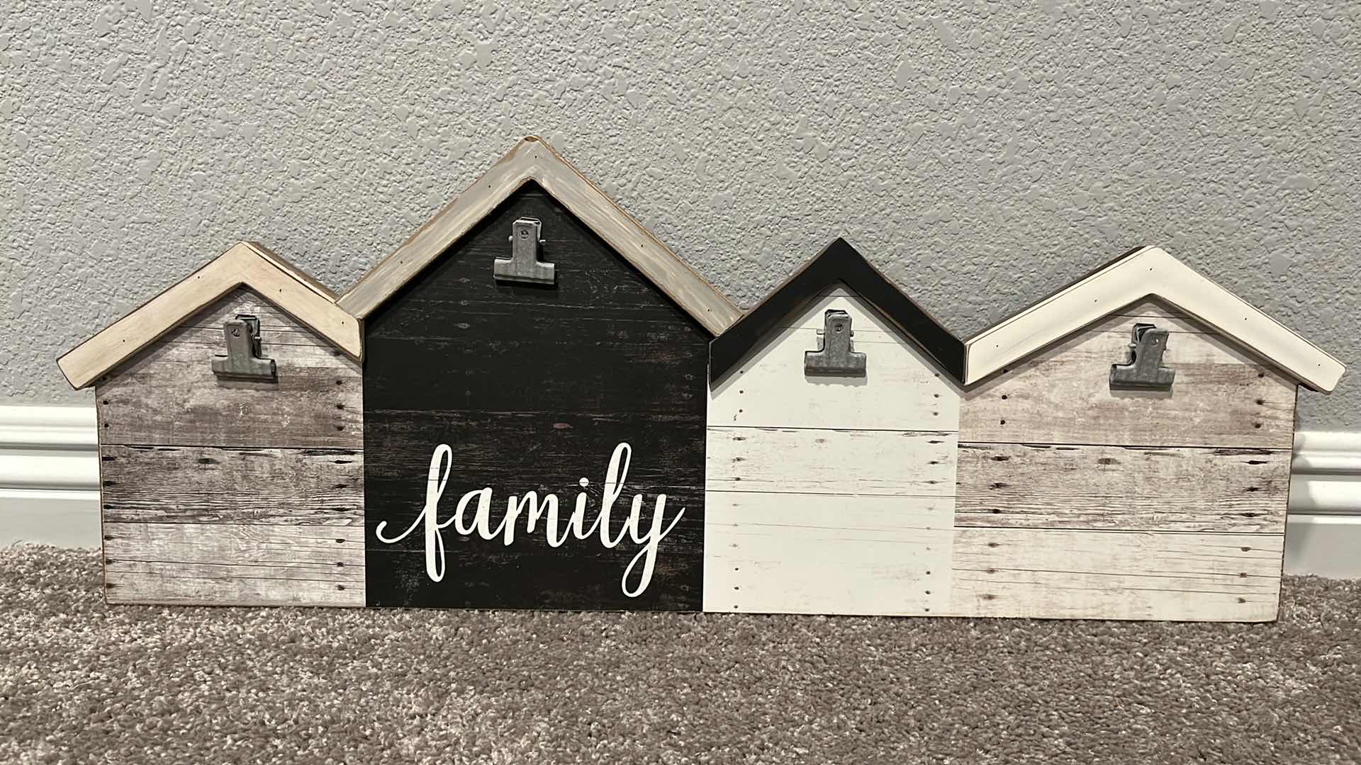 Photo 2 of 3 PC- FARMHOUSE STYLE CLIPBOARD PICTURE FRAME SET, FAMILY FRAME 25.75” X 9.75”