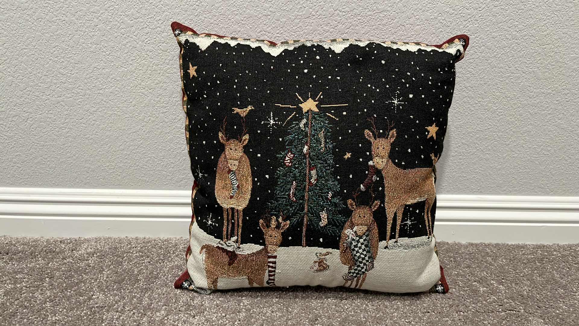 Photo 2 of 3-THROW PILLOWS, CHRISTMAS PILLOW 16” X 16”