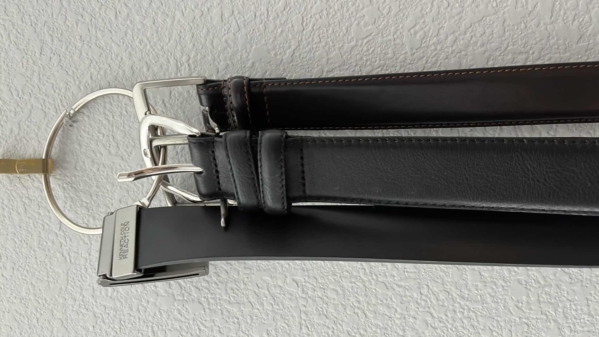 Photo 4 of 4-MENS KENNETH COLE REACTION REVERSIBLE BELT & VARIOUS BELTS, SIZE 36-40