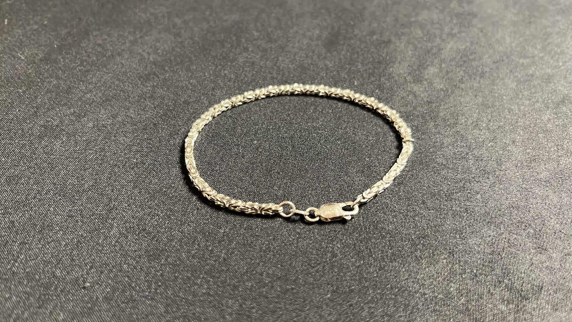 Photo 3 of STERLING SILVER BRACELET, STAMPED 925,  7.5”L