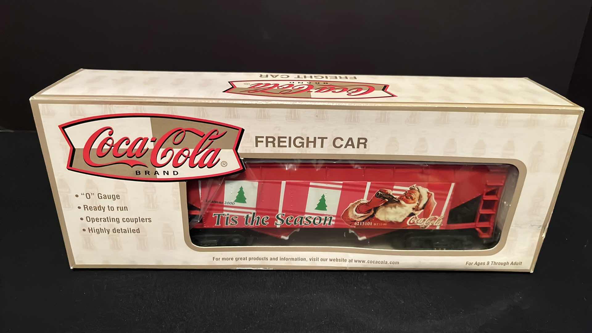 Photo 1 of K-LINE ELECTRIC TRAINS COCA-COLA BRAND 2000 HOLIDAY HOPPER FREIGHT CAR (ITEM K621-5101)