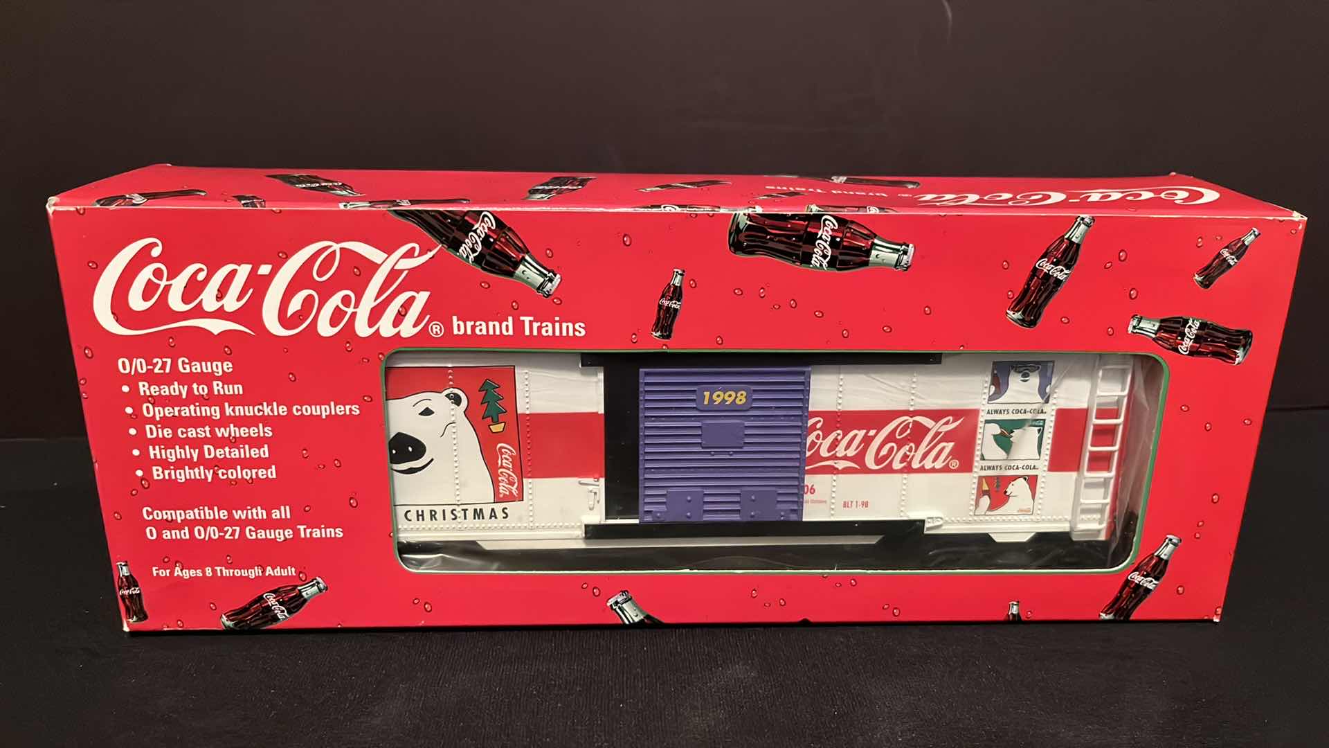 Photo 1 of K-LINE ELECTRIC TRAINS COCA-COLA BRAND 1998 CHRISTMAS CAR (ITEM K641-5106)