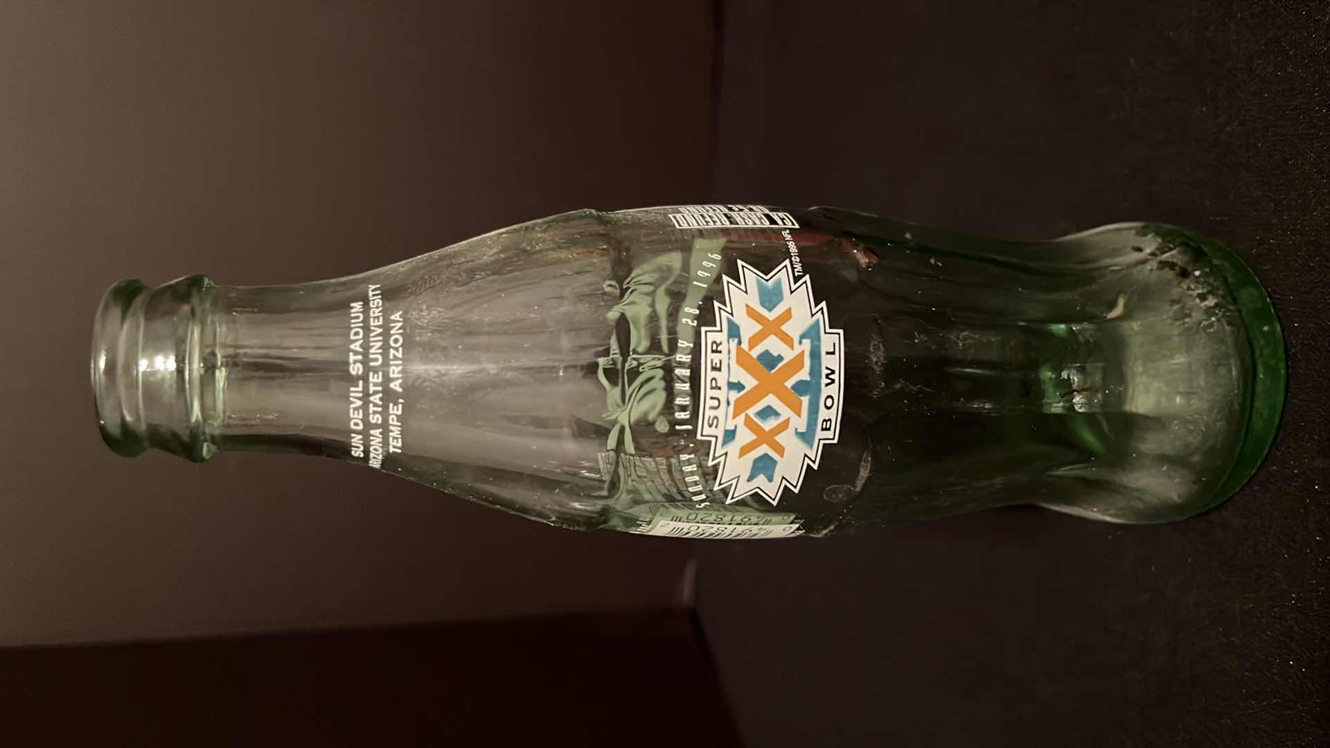 Photo 2 of COCA-COLA COLLECTIBLE SUPER-BOWL XXX PHOENIX ARIZONA LIMITED EDITION 6-PACK EMPTY BOTTLES, 1996