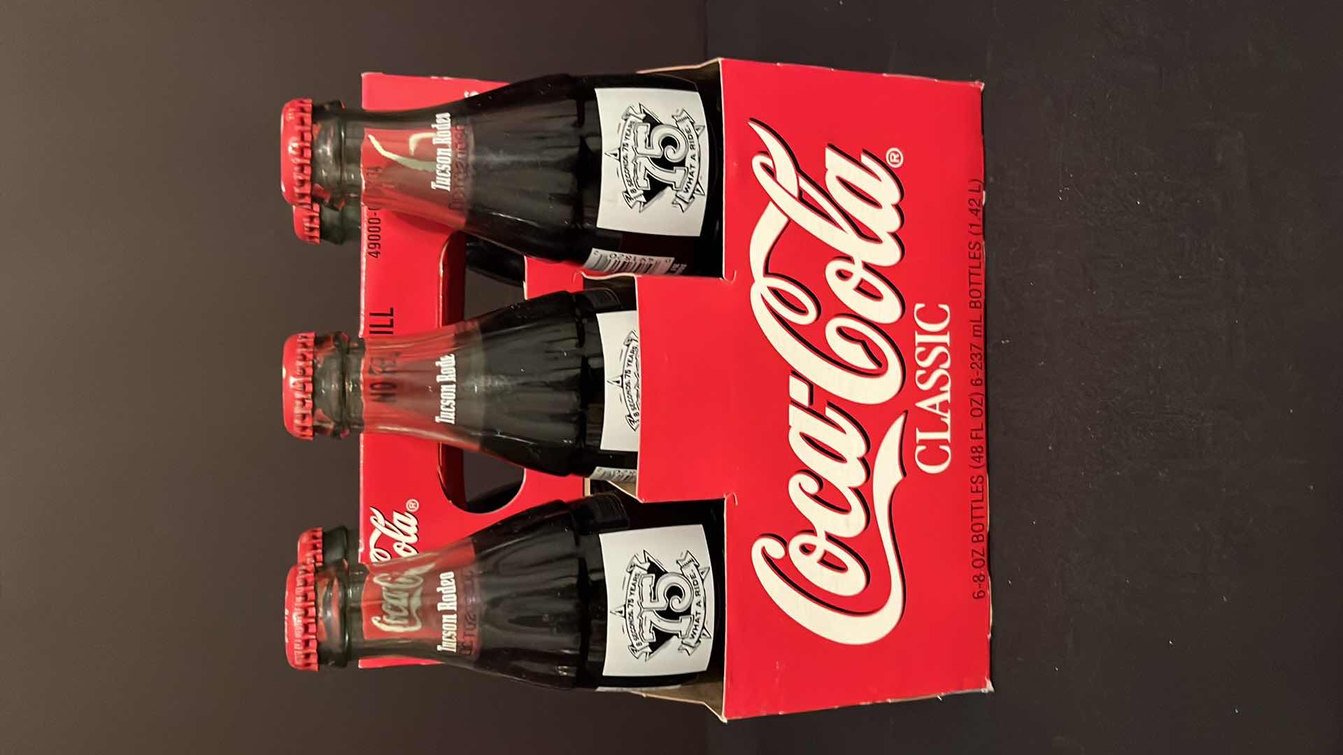 Photo 4 of COCA-COLA COMMEMORATIVE 6-PACK 8 OZ BOTTLES TUCSON RODEO 75TH ANNIVERSARY UNOPENED, 2000