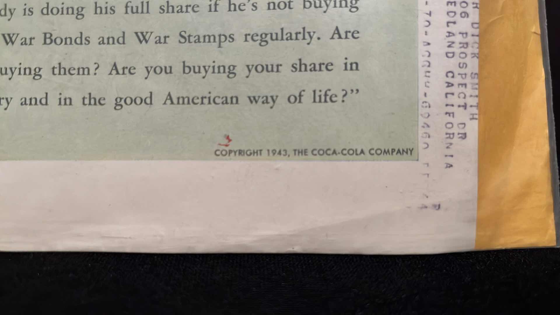 Photo 5 of VINTAGE COCA-COLA MAGAZINE AD PRINTS 1939 & 1943 W COLLECTOR’S GUIDE TO COCA-COLA ITEMS, 1988