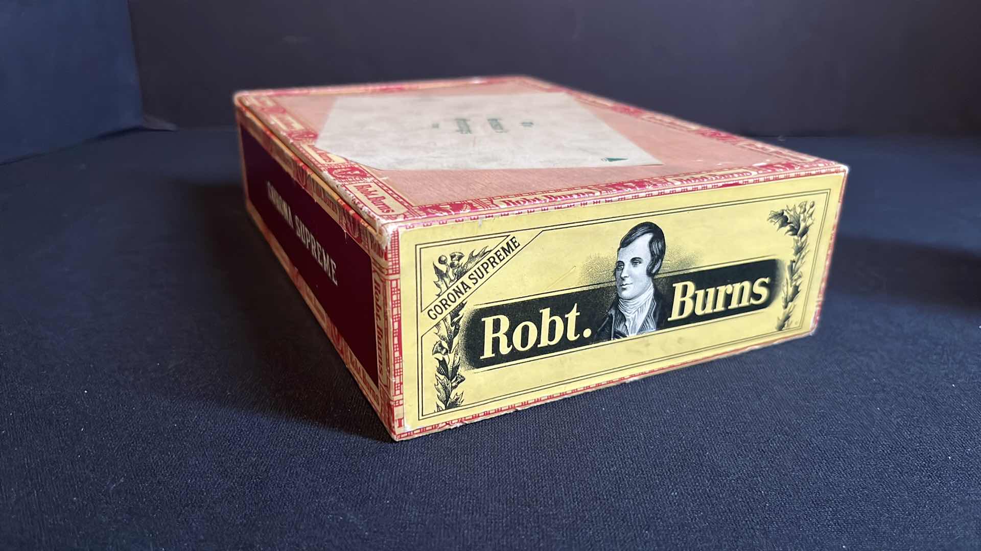 Photo 4 of VINTAGE 2-CIGAR BOXES OF 1950’S, ROBT. BURNS CORONA SUPREME & DIXIE MAID