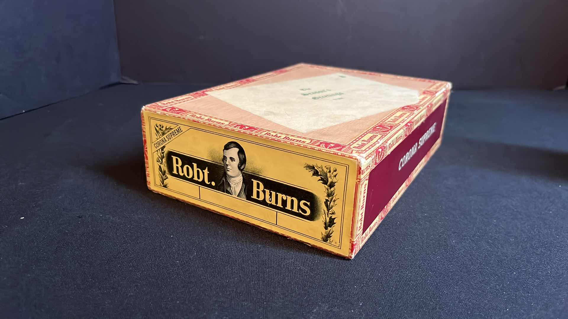 Photo 3 of VINTAGE 2-CIGAR BOXES OF 1950’S, ROBT. BURNS CORONA SUPREME & DIXIE MAID