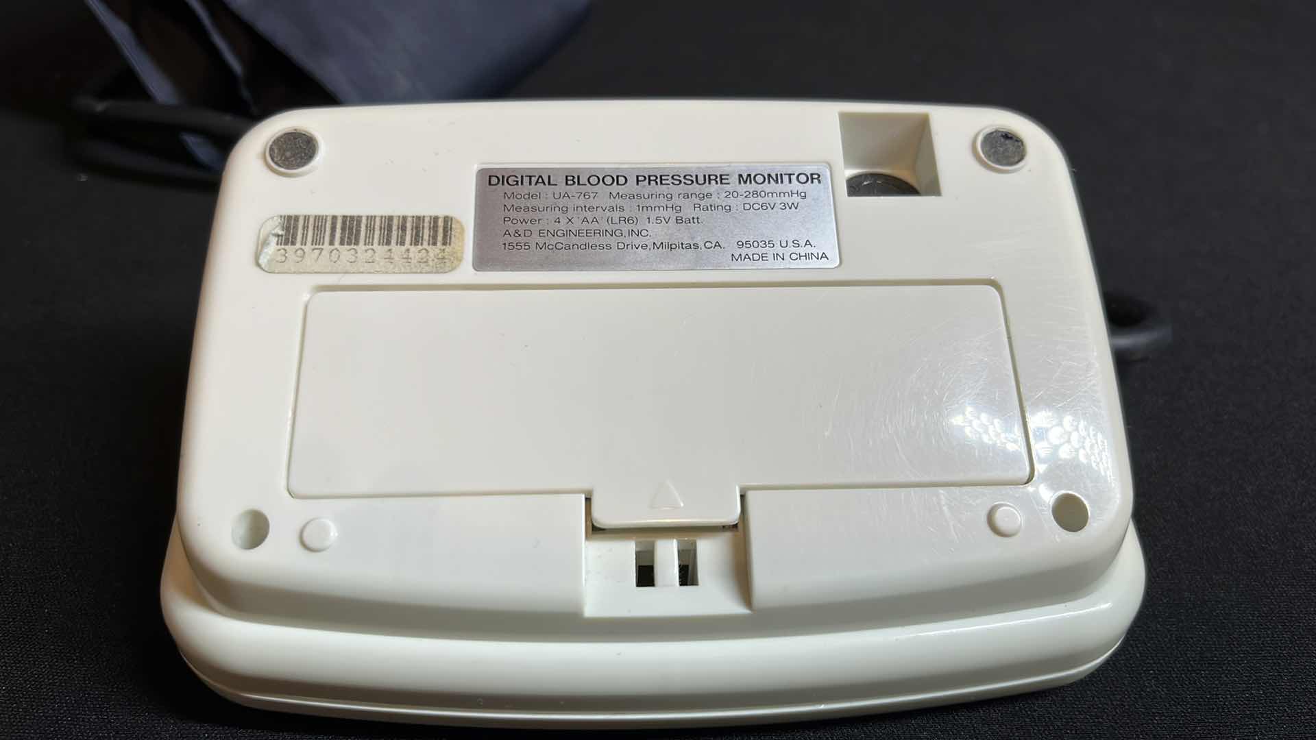 Photo 4 of A&D HOME DIGITAL BLOOD PRESSURE MONITOR W MED CUFF, BATTERY OPERATED (UA-767)