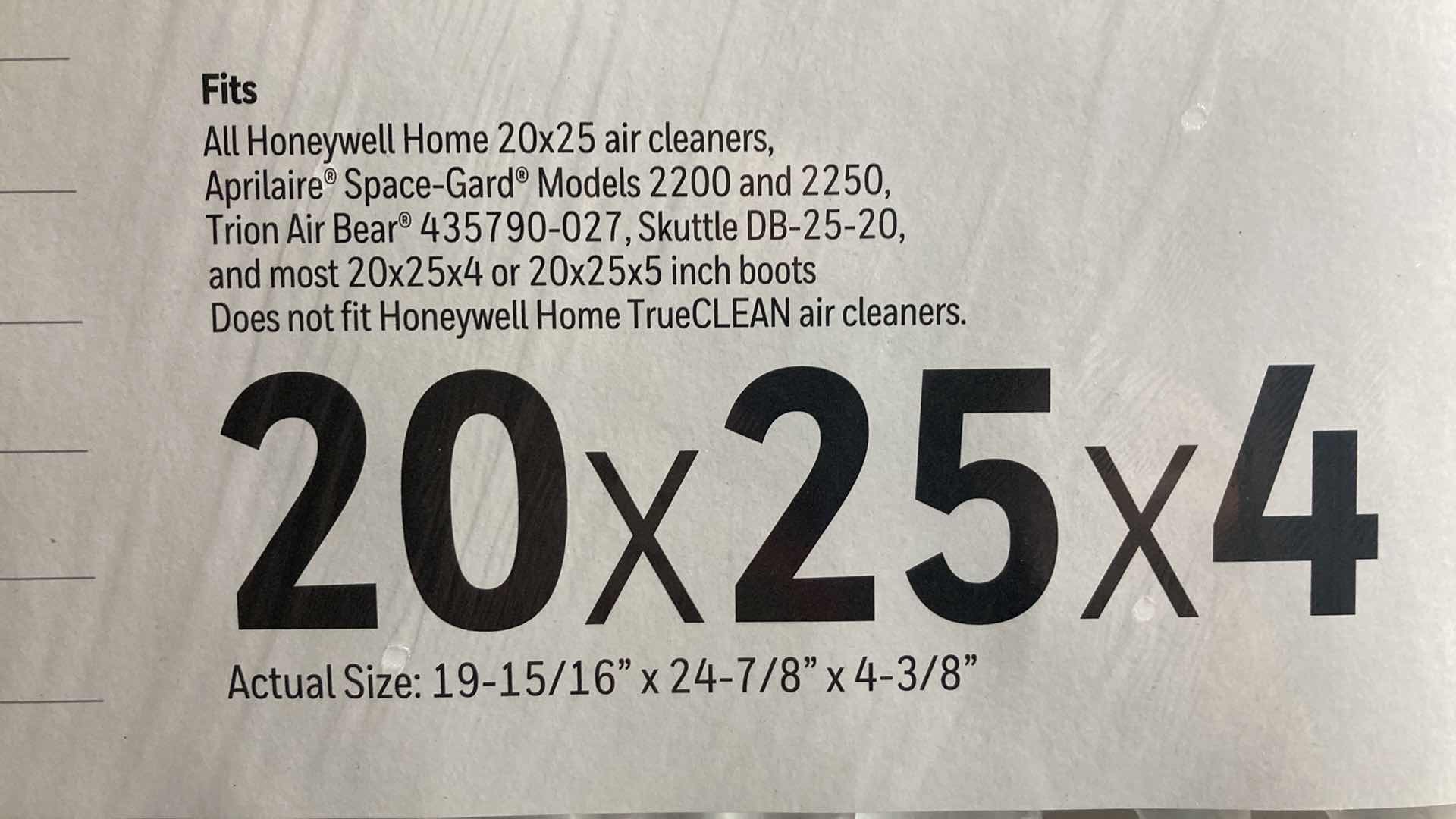 Photo 4 of NEW HONEYWELL HOME AIR FILTER 20” X 25” X 4”