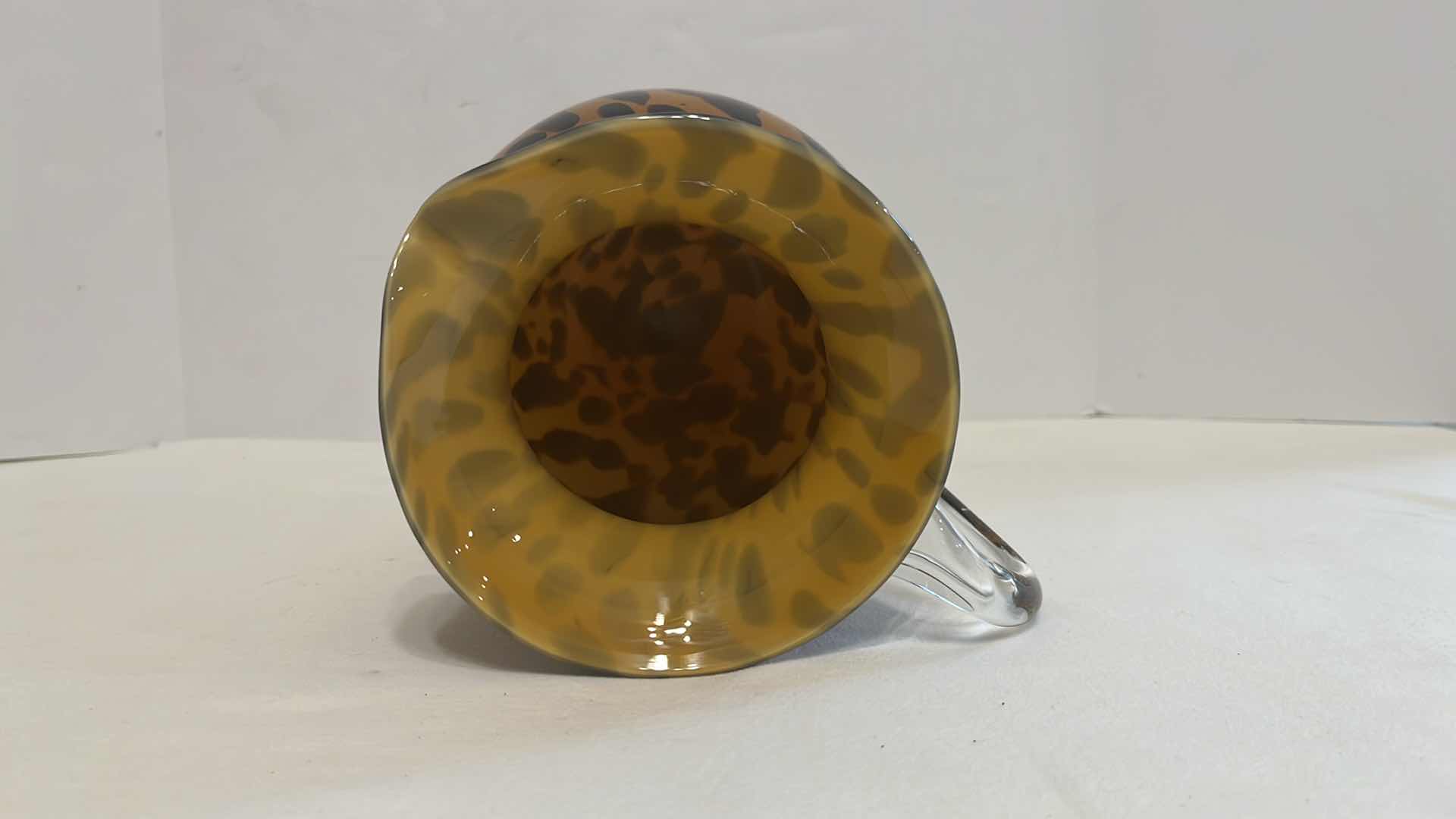 Photo 2 of TORTOISE BLOWN GLASS PITCHER 7”