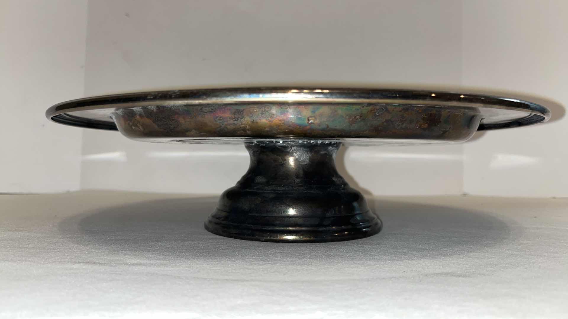 Photo 3 of VINTAGE SILVER 13” ROUND CAKE STAND
