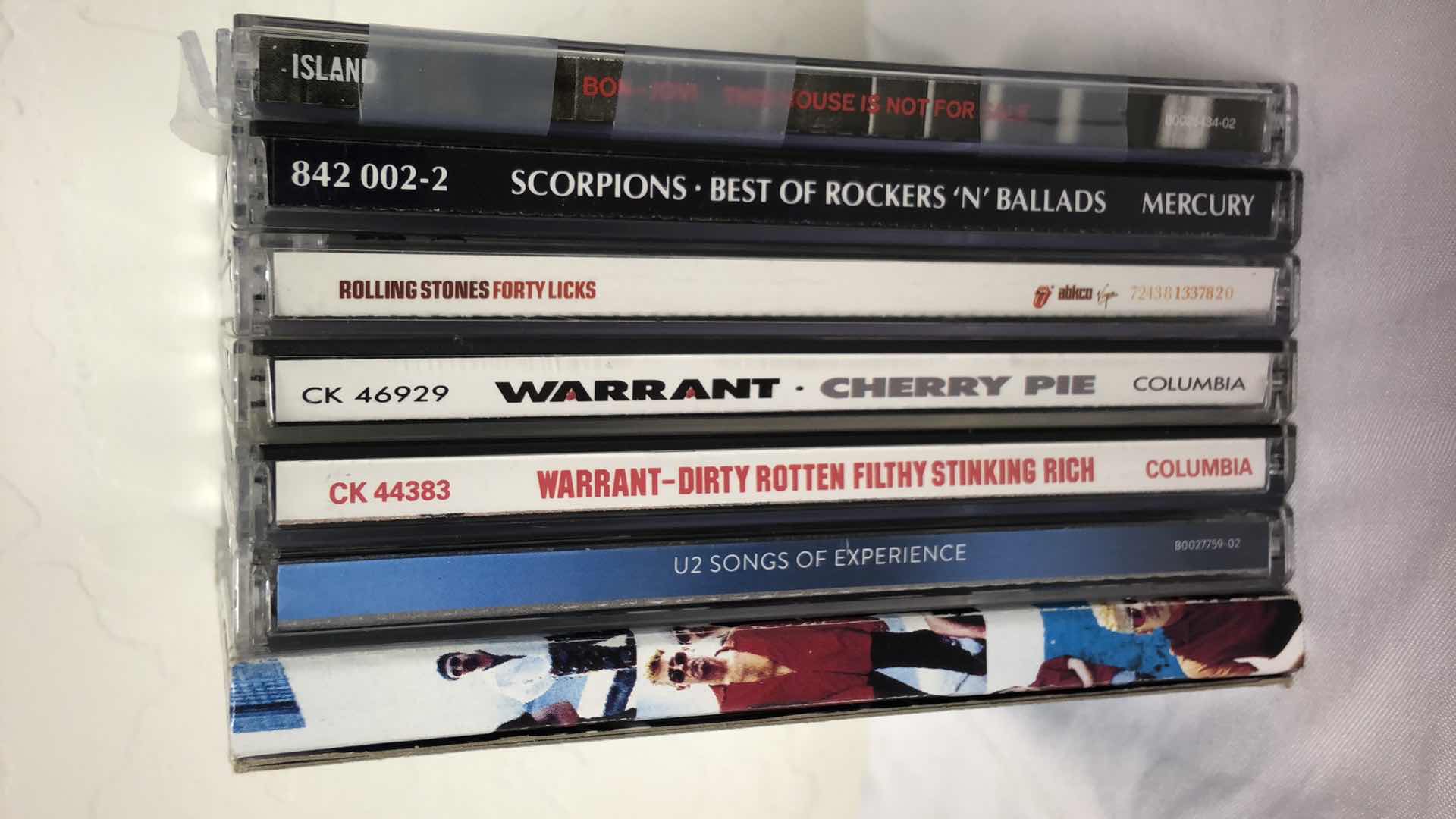 Photo 1 of ASSORTED ALBUMS (7) (WARRANT, U2, ROLLING STONES, ETC)