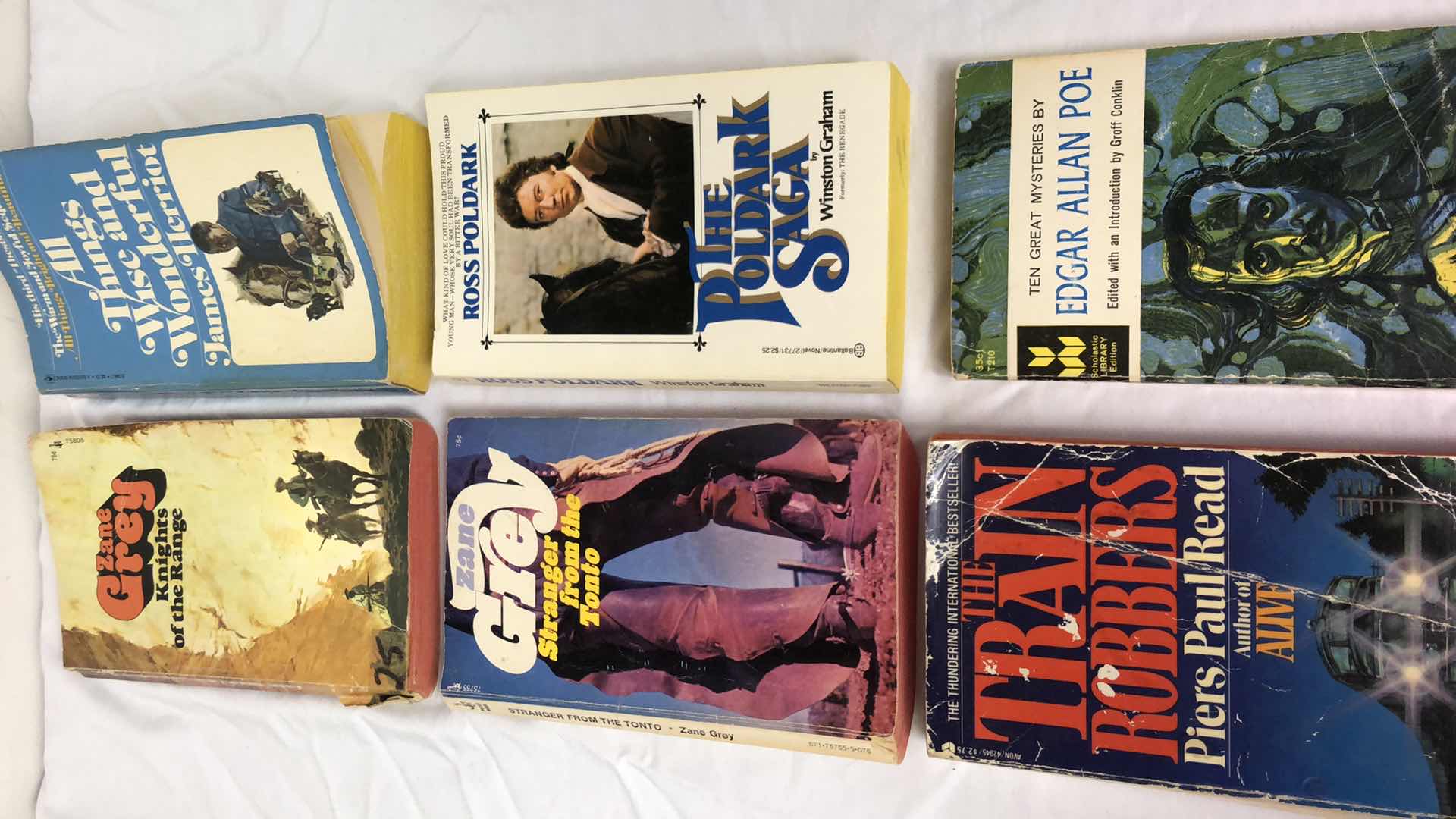 Photo 2 of ASSORTMENT OF SHORT NOVELS (14) ZANE GREY, POE, BOMBECK, ETC