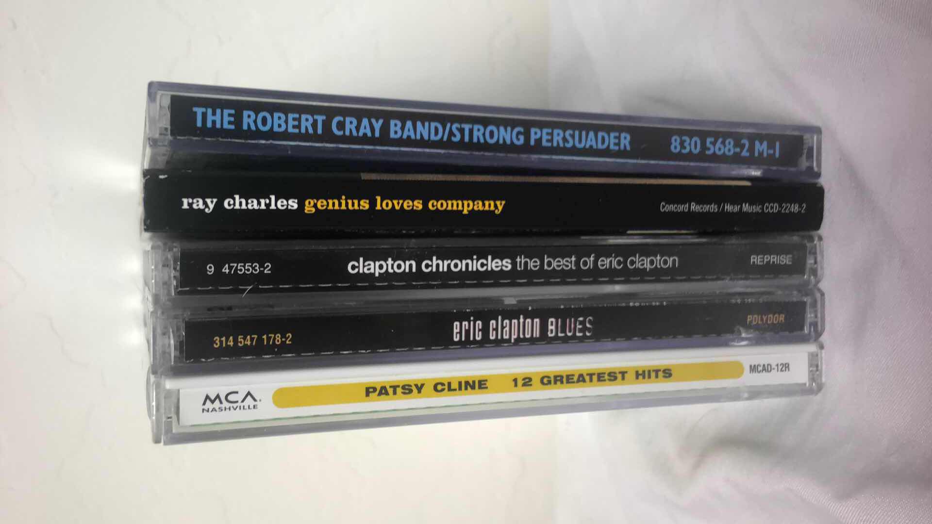 Photo 1 of ASSORTMENT OF BLUES ALBUM CDS ERIC CLAPTON, RAY CHARLES, ETC (5)