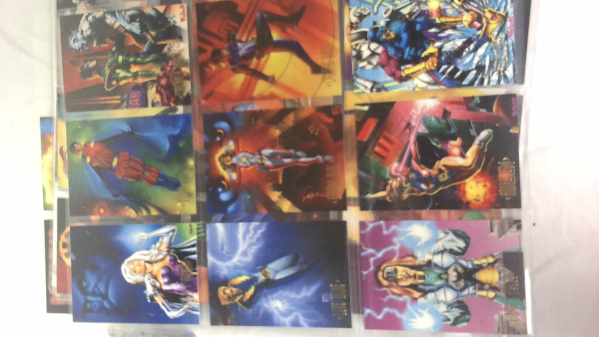 Photo 2 of APPROX 95 SKYBOX DC SUPER HERO TRADING CARDS COMPLETE SET IN SLEEVES NEAR PERFECT CONDITION