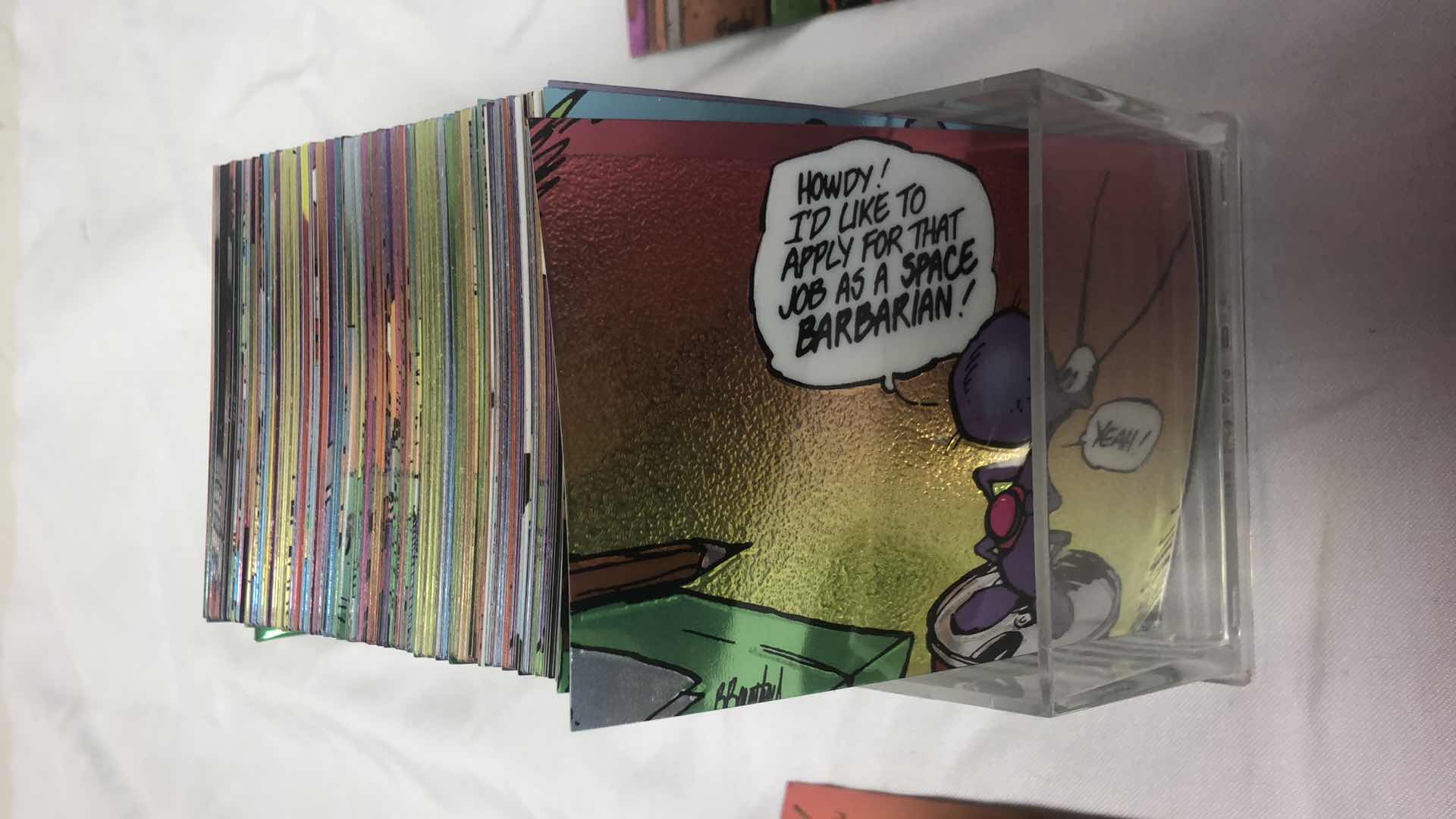 Photo 1 of APPROX 100 BLOOM COUNTY CHROMIUM TRADING CARDS 100 CARD SET IN ORDER