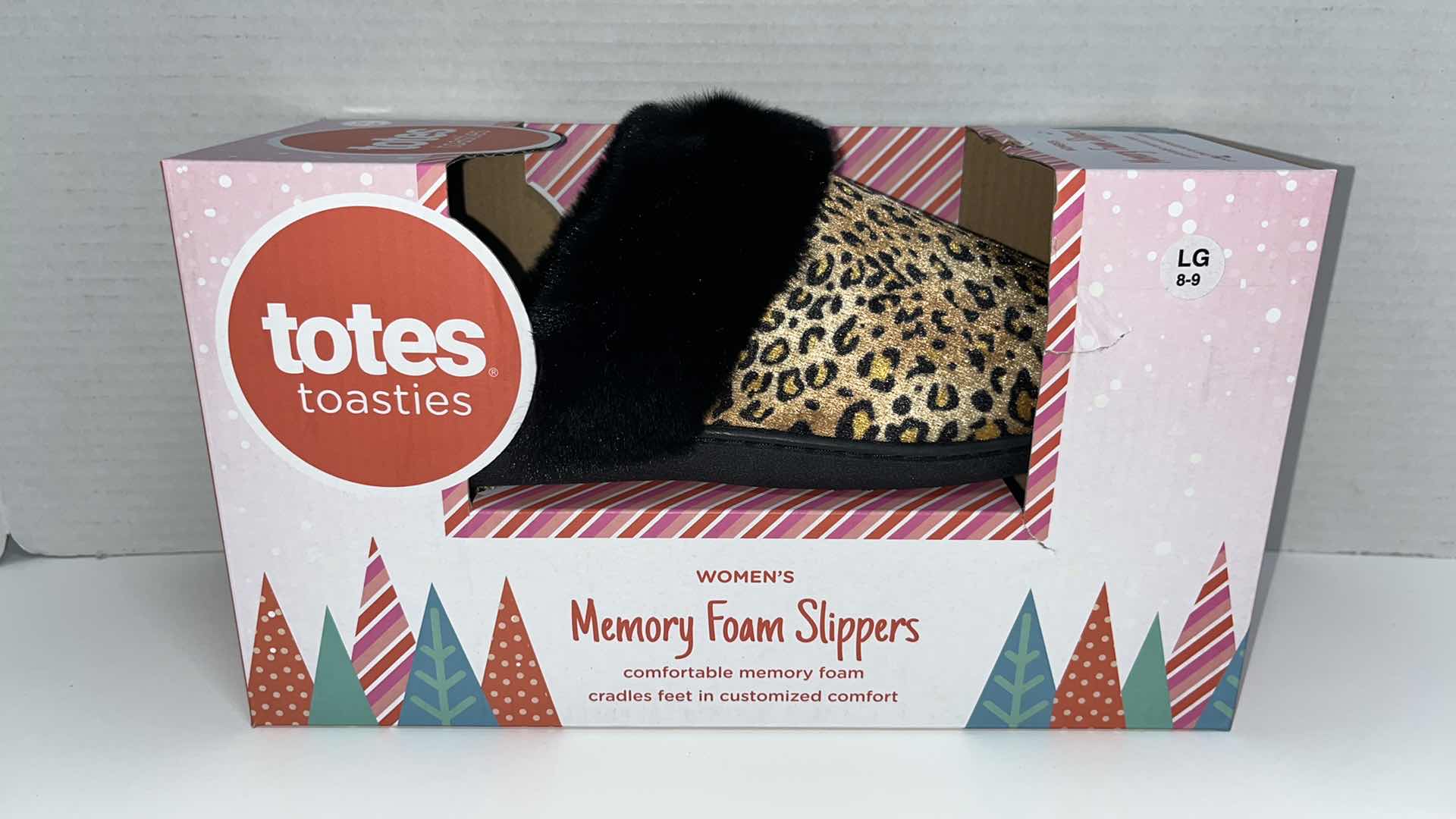 Photo 4 of NEW TOTES TOASTIES WOMENS MEMORY FOAM SLIPPERS, LG 8-9 (2)