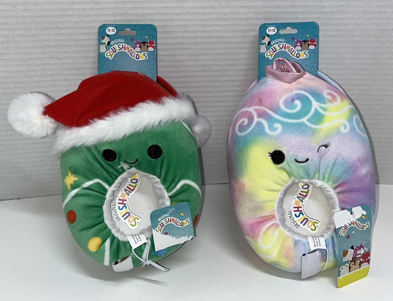 Photo 1 of KELLYTOY SQUISHMALLOWS PLUSH KIDS SLIPPERS, CHRISTMAS TREE/ORNAMENT SIZE 11-12 (2)