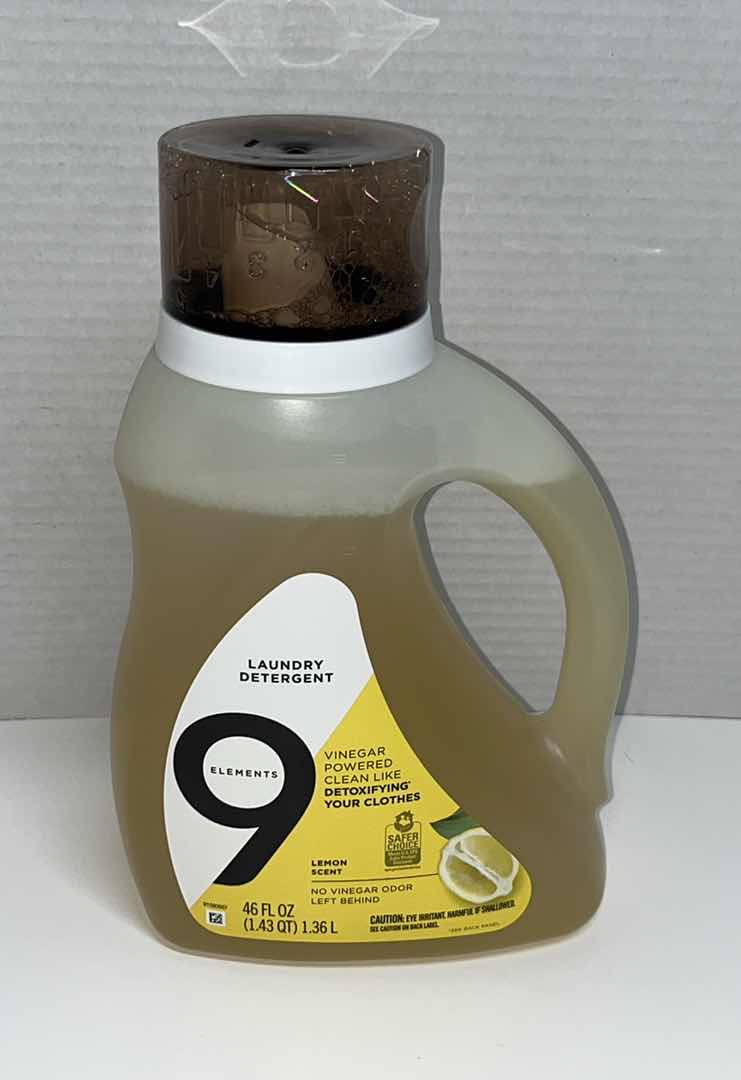 Photo 2 of NEW 9 ELEMENTS LEMON SCENTED LAUNDRY DETERGENT, 46 OZ (CASE OF 6)