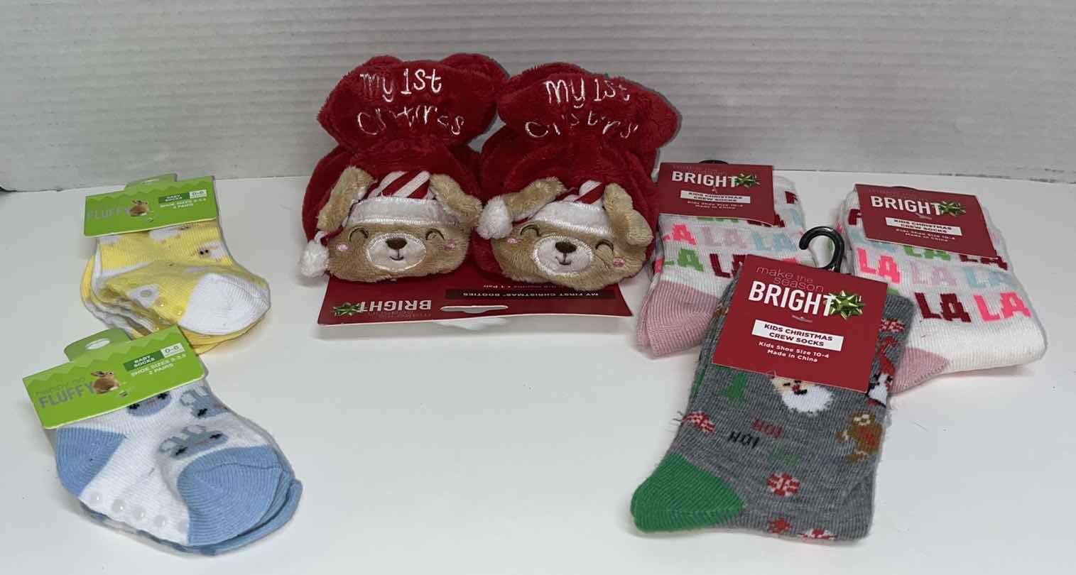 Photo 1 of NEW HOLIDAY BABY BOOTIES/SOCKS & KIDS SOCKS