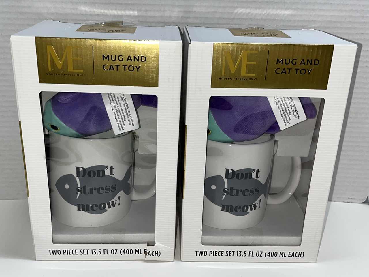 Photo 1 of NEW MODERN EXPRESSIONS MUG & CAT TOY 2 PC SET (2)