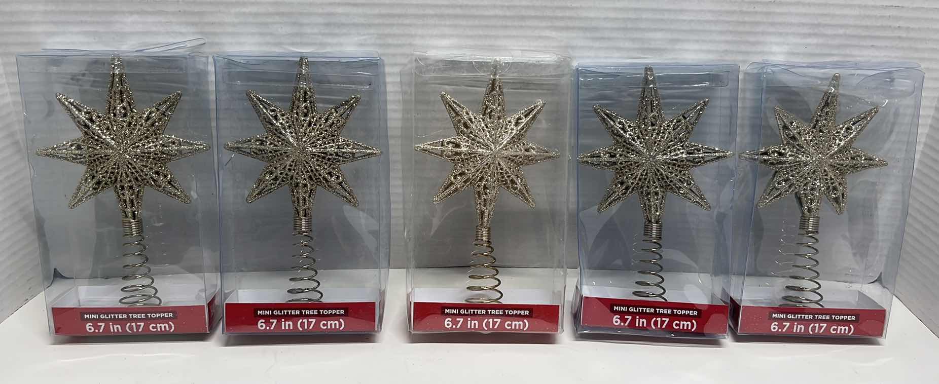 Photo 1 of NEW HAPPY HOLIDAYS MINI GLITTER TREE TOPPER 6.7” (5)