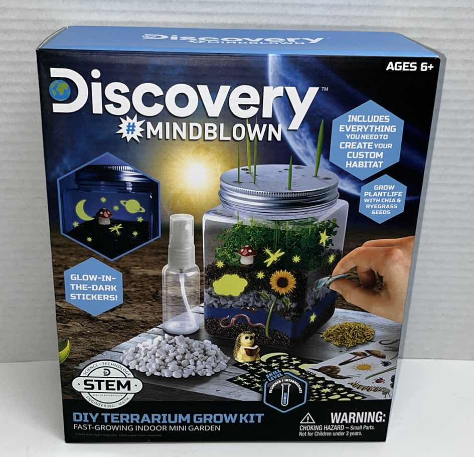 Photo 1 of NEW DISCOVERY STEM MINDBLOWN DIY TERRARIUM GROW KIT, FAST GROWING INDOOR MINI GARDEN (1)