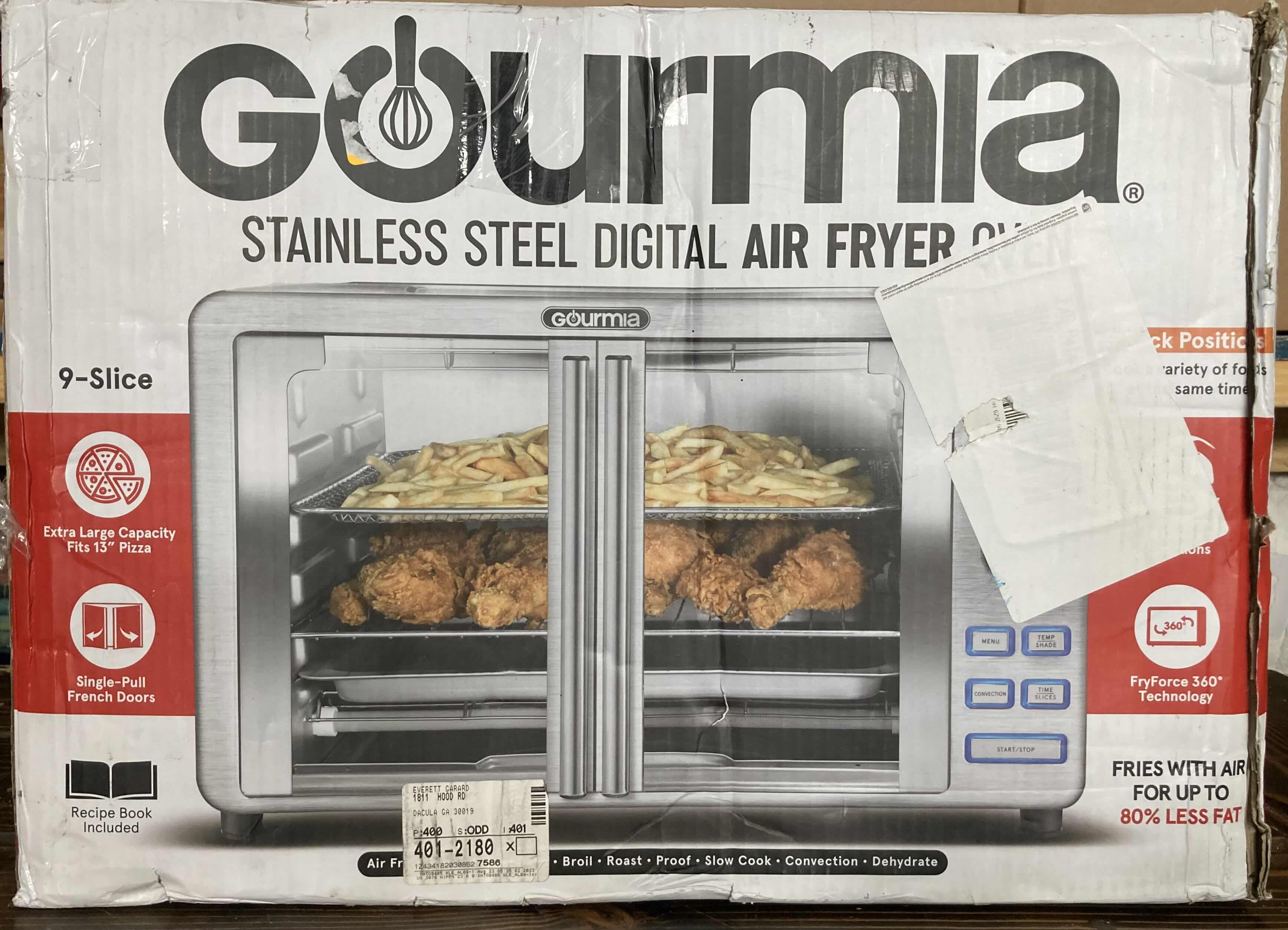 Photo 1 of NEW GOURMIA STAINLESS STEEL AIR FRYER OVEN 