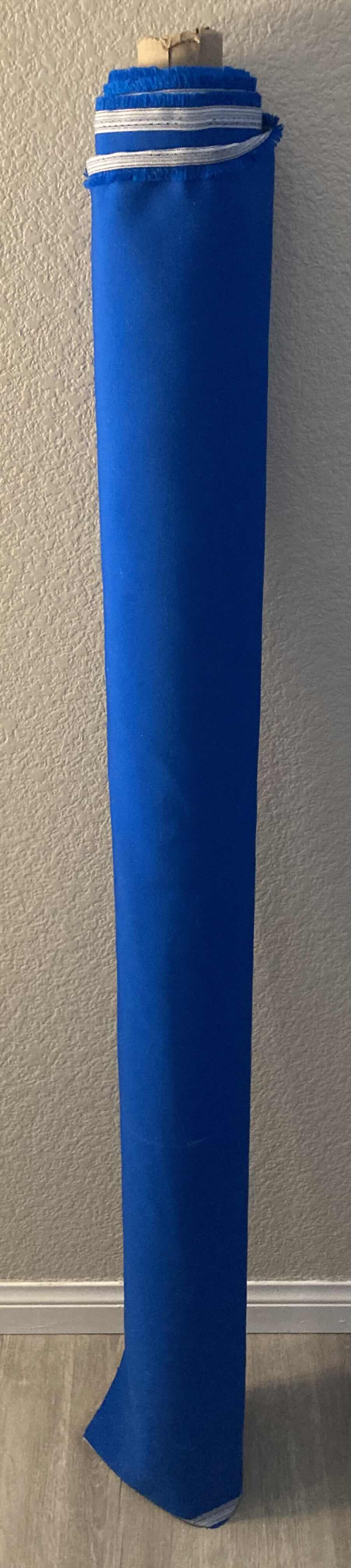 Photo 1 of ROYAL BLUE WEATHER RESISTANT UPHOLSTERY FABRIC ROLL 5.25” X 57”