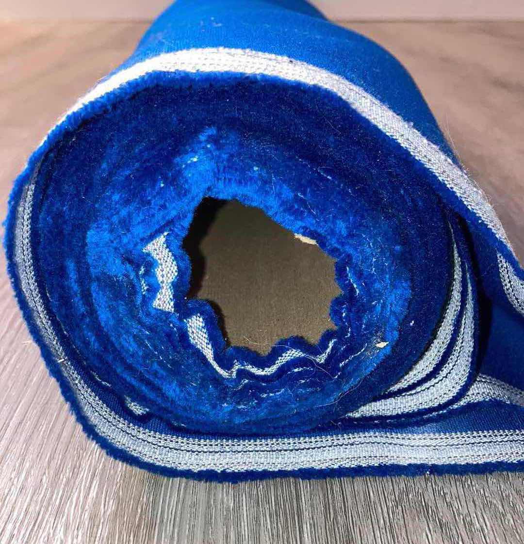 Photo 3 of ROYAL BLUE WEATHER RESISTANT UPHOLSTERY FABRIC ROLL 5.25” X 57”