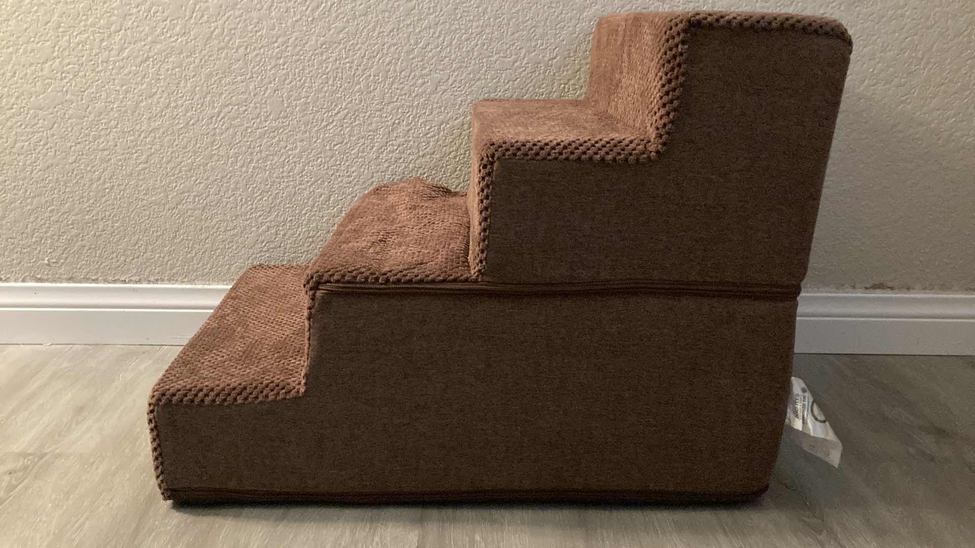 Photo 3 of OEKO TEX BROWN POLYESTER FABRIC & FOAM PET STAIRS 15” X 24” H18”