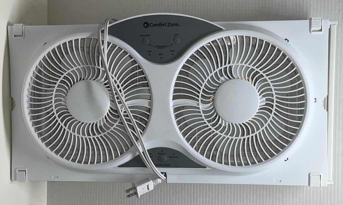 Photo 1 of COMFORT ZONE TWIN WINDOW FAN, MODEL CZ310R