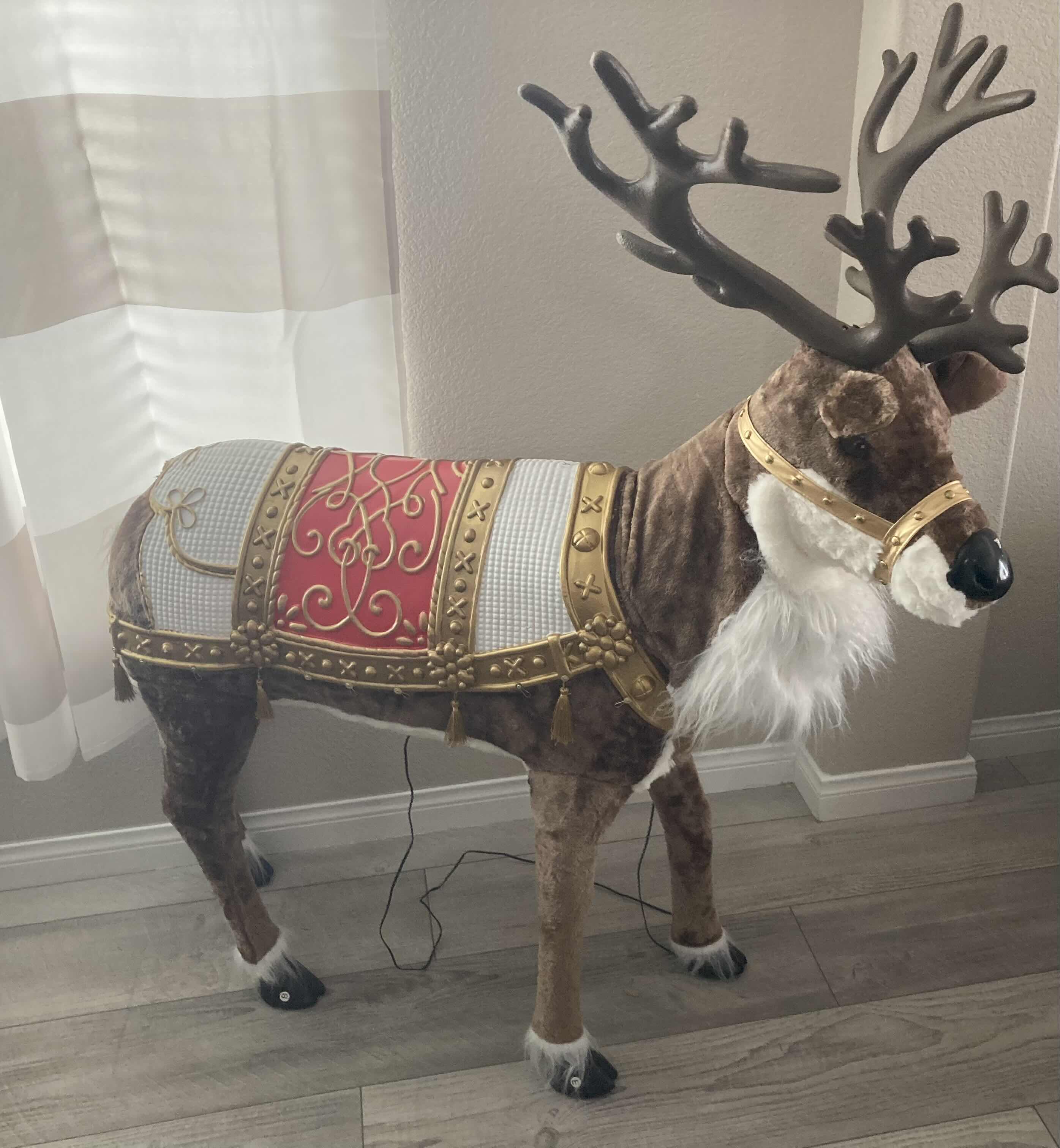 Photo 2 of HOME ACCENTS HOLIDAY CHRISTMAS ANIMATED REINDEER 23” X 49” H55”