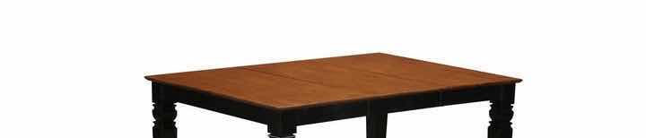 Photo 1 of NEW EAST WEST FURNITURE WESTON BLACK & CHERRY WOOD FINISH RECTANGLE DINING TABLE TOP ONLY W 18” BUTTERFLY LEAF MODEL WET-BCH-T 60” X 42”