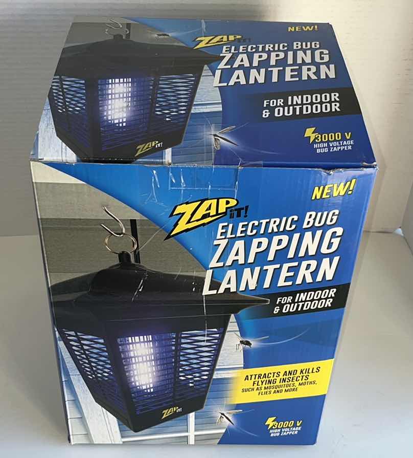 Photo 2 of NEW ZAP IT! ELECTRIC BUG ZAPPING LANTERN INDOOR/OUTDOOR, 3000v