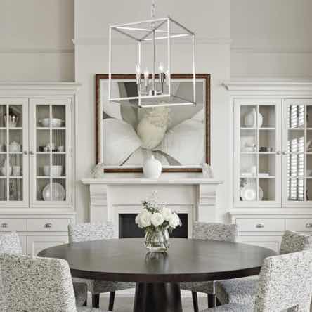 Photo 2 of BRUSHED NICKEL 4-LIGHT FOYER CHANDELIER 12.6” X 12.6” H15” MODEL X003CHVQ4X