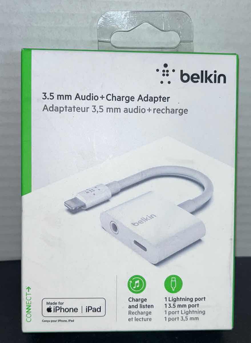 Photo 1 of NEW BELKIN 3.5mm AUDIO + CHARGE ADAPTER FOR iPHONE & iPAD