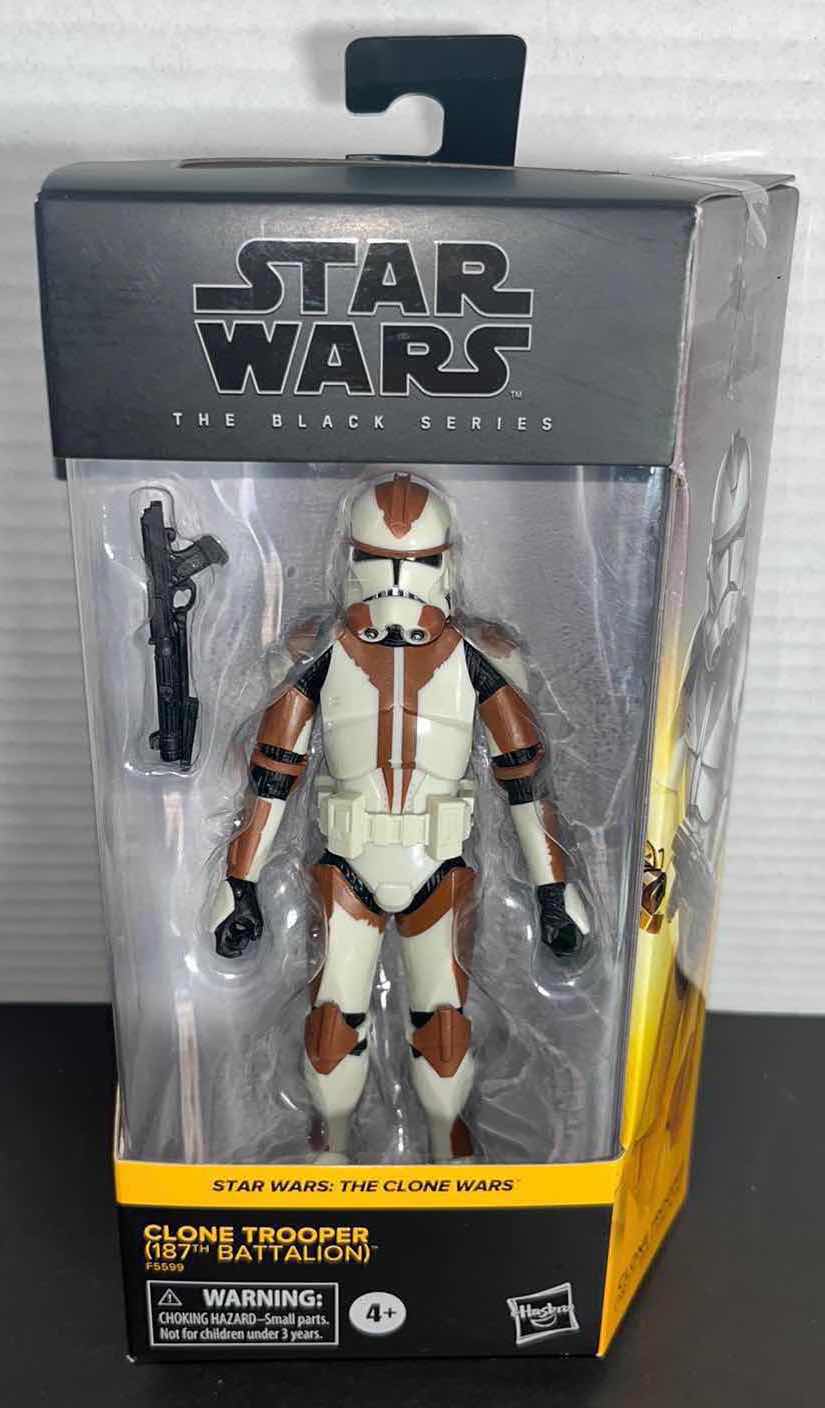 Photo 1 of NEW HASBRO STAR WARS THE BLACK SERIES, THE CLONE WARS CLONE TROOPER  187TH BATTALION MODEL F5599