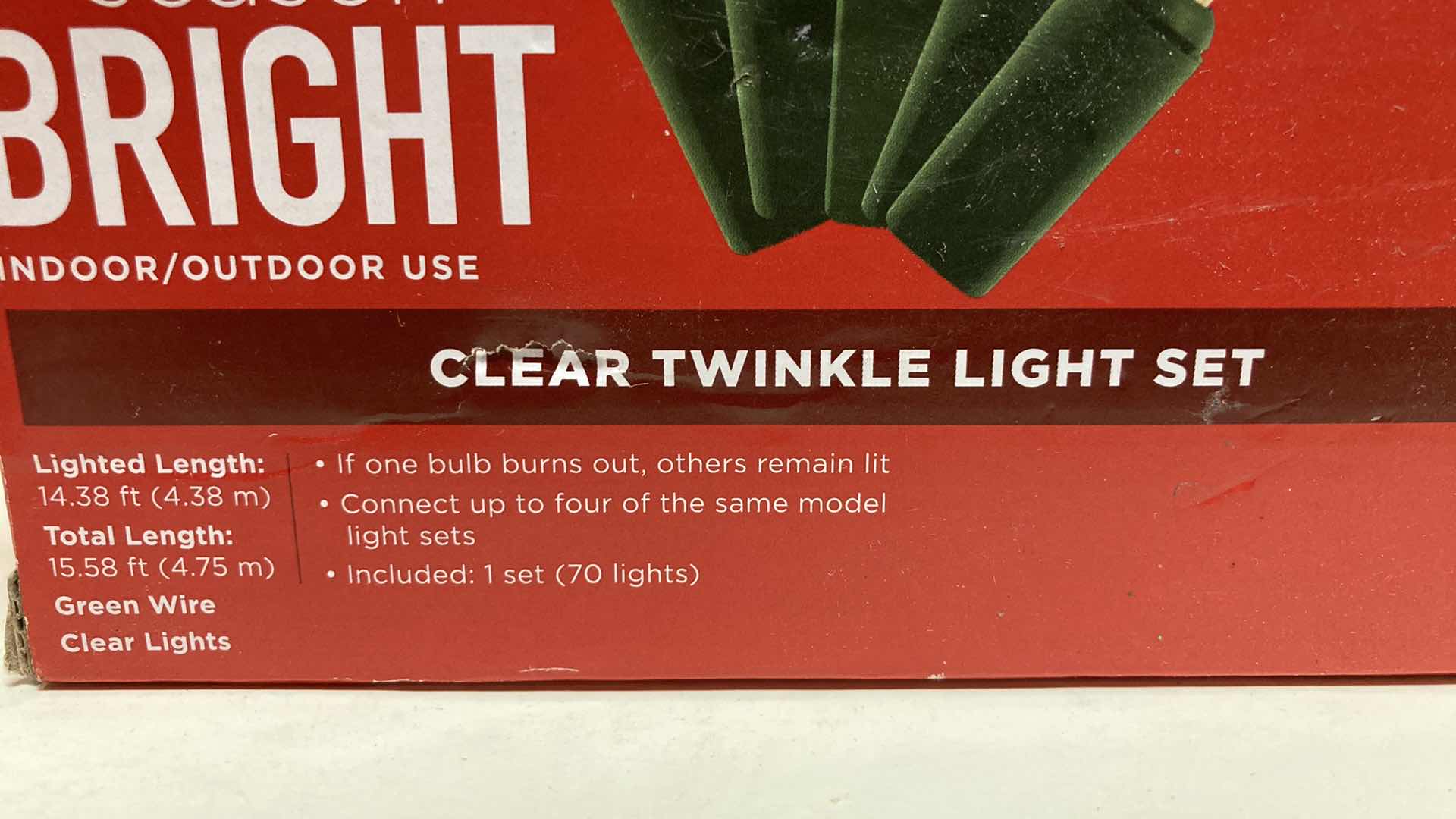 Photo 3 of NEW CLEAR TWINKLE 70CT CHRISTMAS LIGHT SET (4)